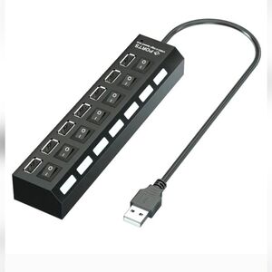 7-port USB Connector Memory Card Standalone Universal Hub NIP